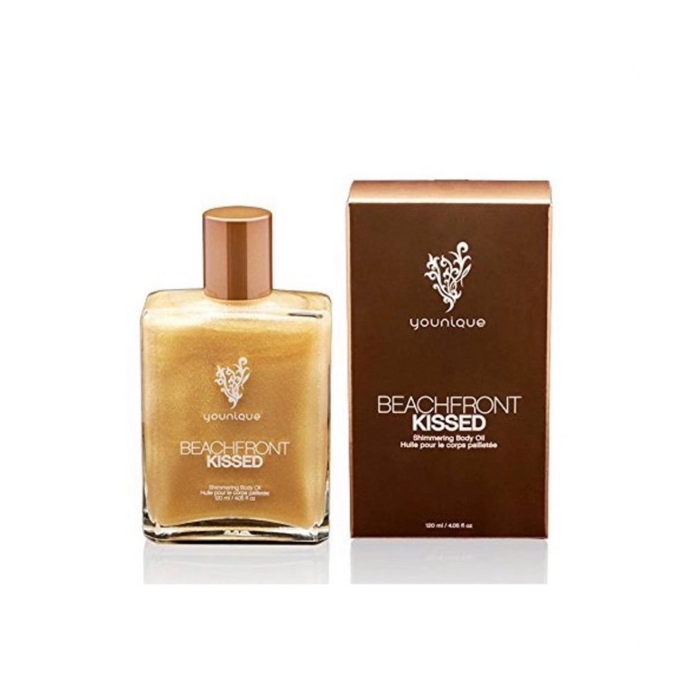 NEW NIB 4.05 Ounce Younique Beachfront Kissed Shimmering Body Oil Gold RARE HTF
